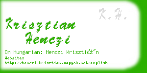 krisztian henczi business card